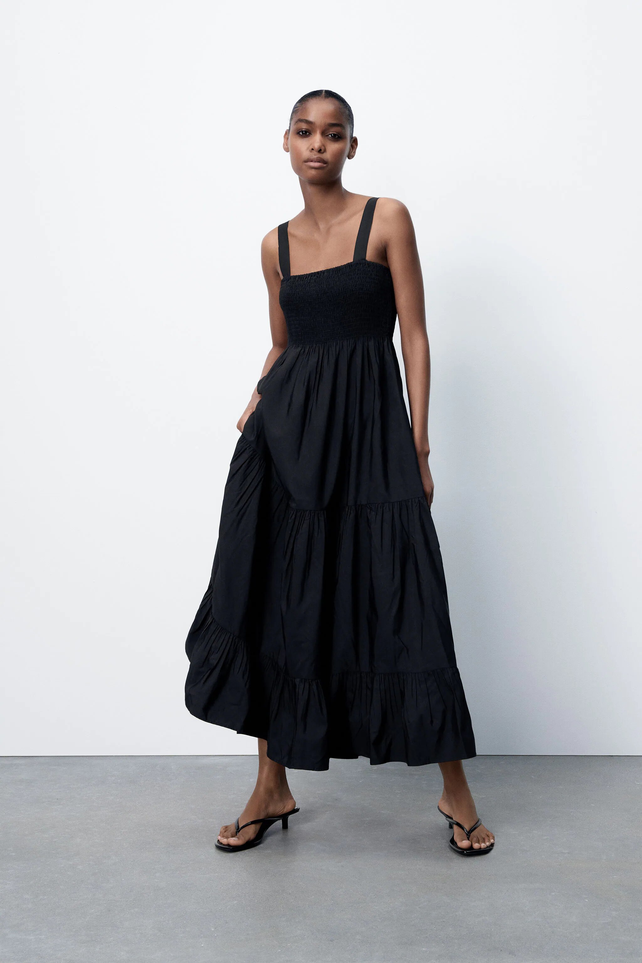 Fashion Dresses Empire Dresses Cipo & Baxx Empire Dress black-white allover print casual look 