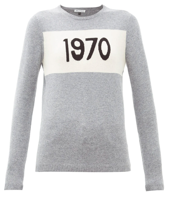 Bella Freud 1970-Intarsia Cashmere Sweater