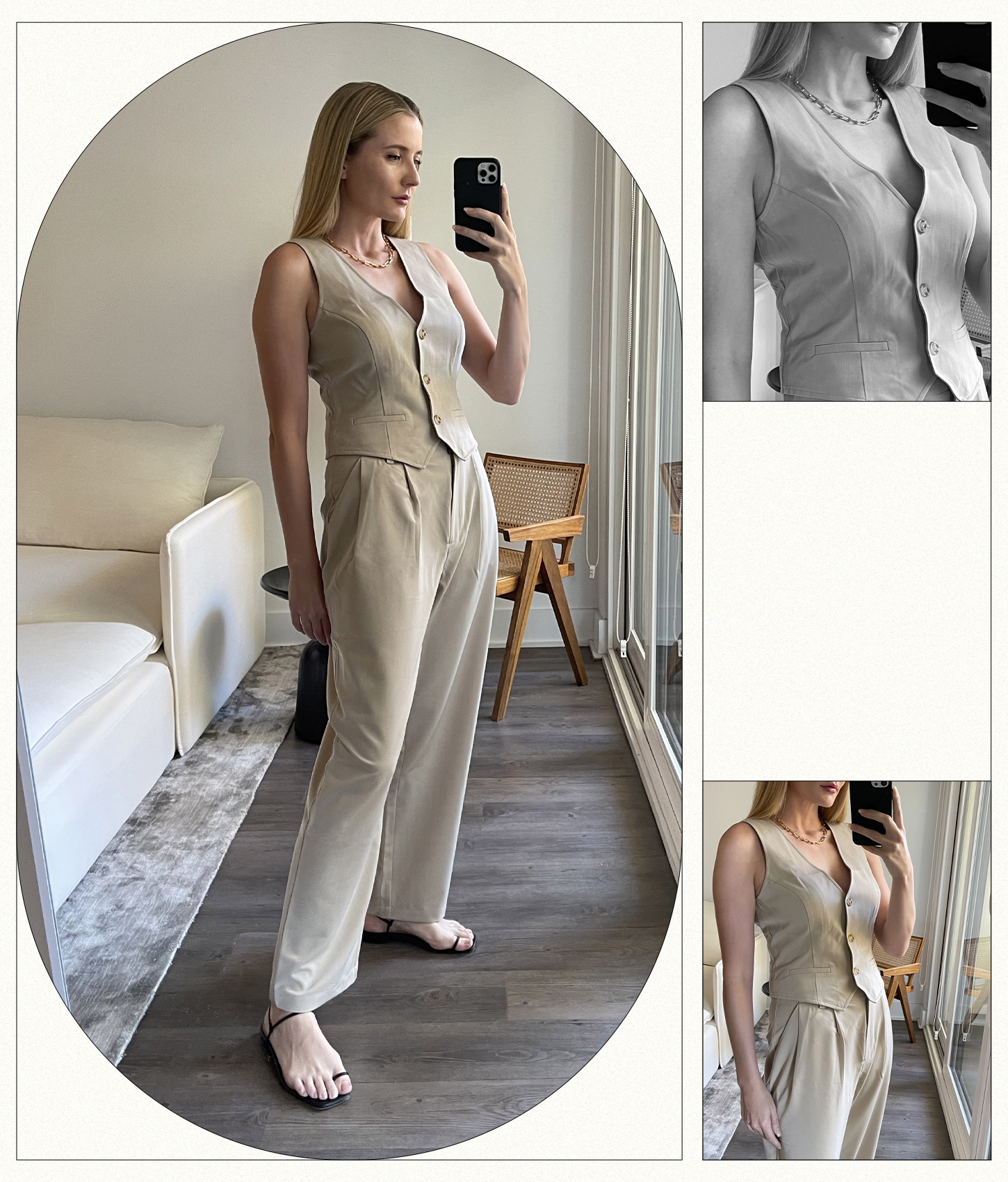 The Chic Way to Style a Vest-and-Pants Set | Who What Wear