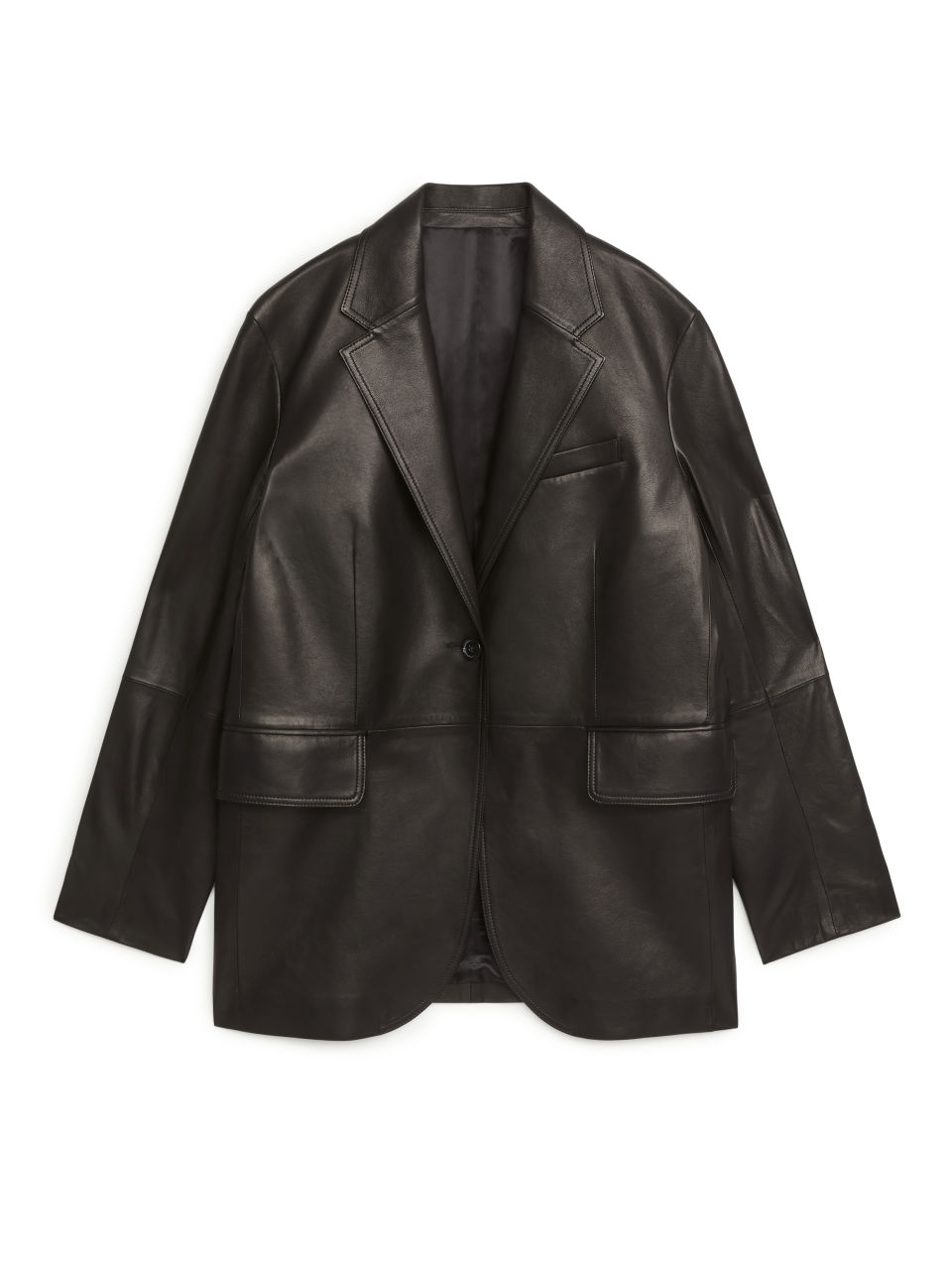 Arket Oversized Leather Blazer