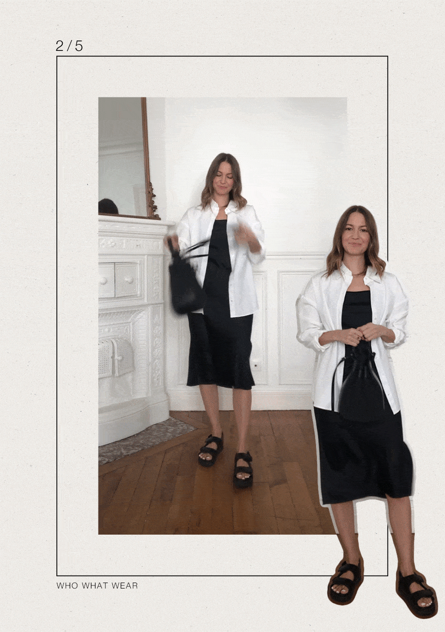 black chanel bag  How to style a slip dress, Black slip dress, Casual fall  outfits