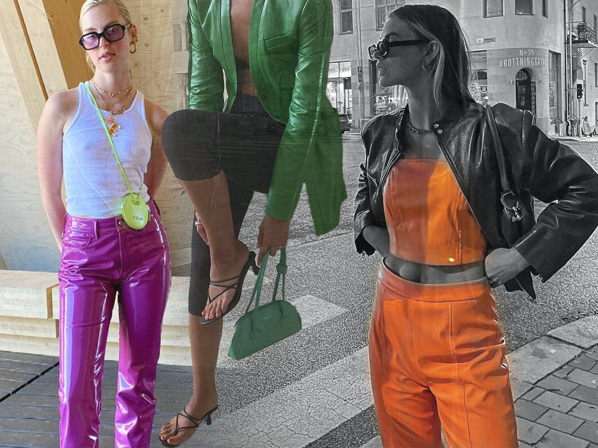 7 Ways to Try to Colorful Leather Trend | Who What Wear