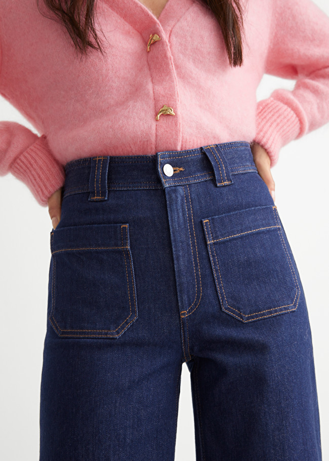 & Other Stories Flared Patch Pocket Jeans
