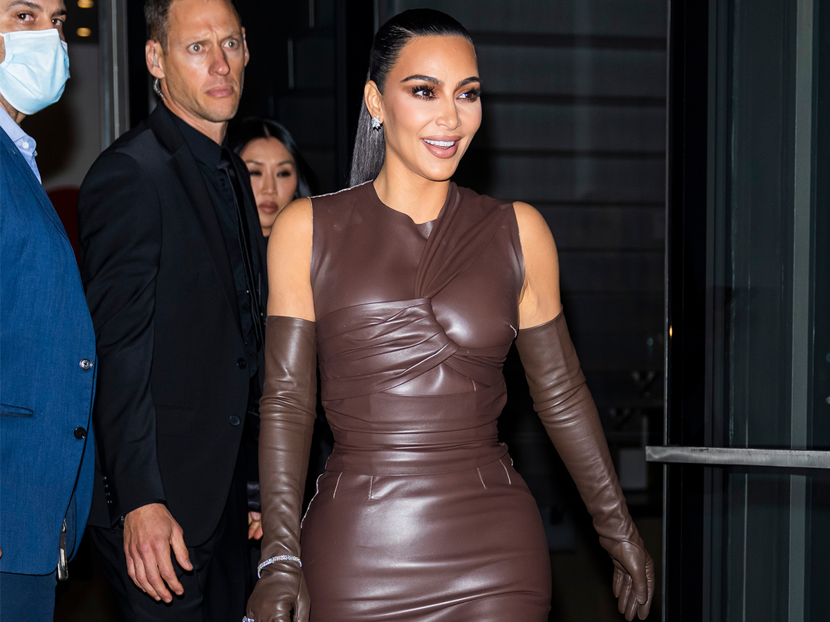 Kim Kardashian West Wearing Fendi x Skims