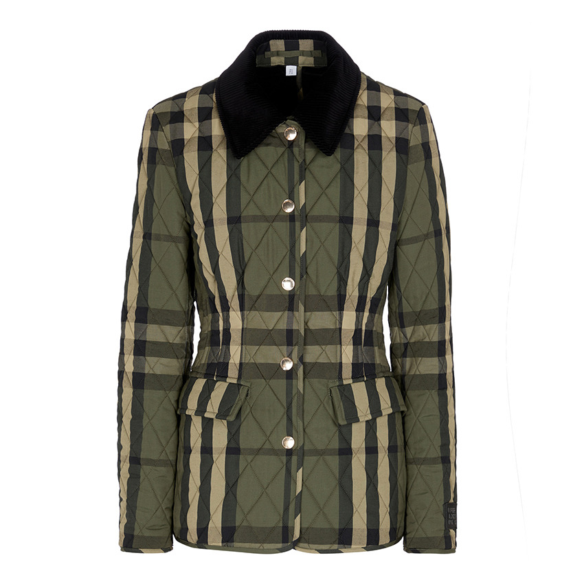 Burberry Checked Quilted Coat