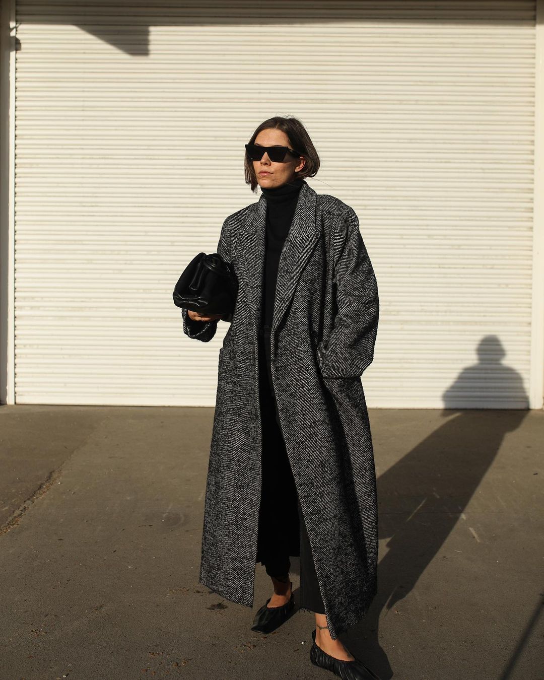 Hannah Crosskey wearing & Other Stories coat