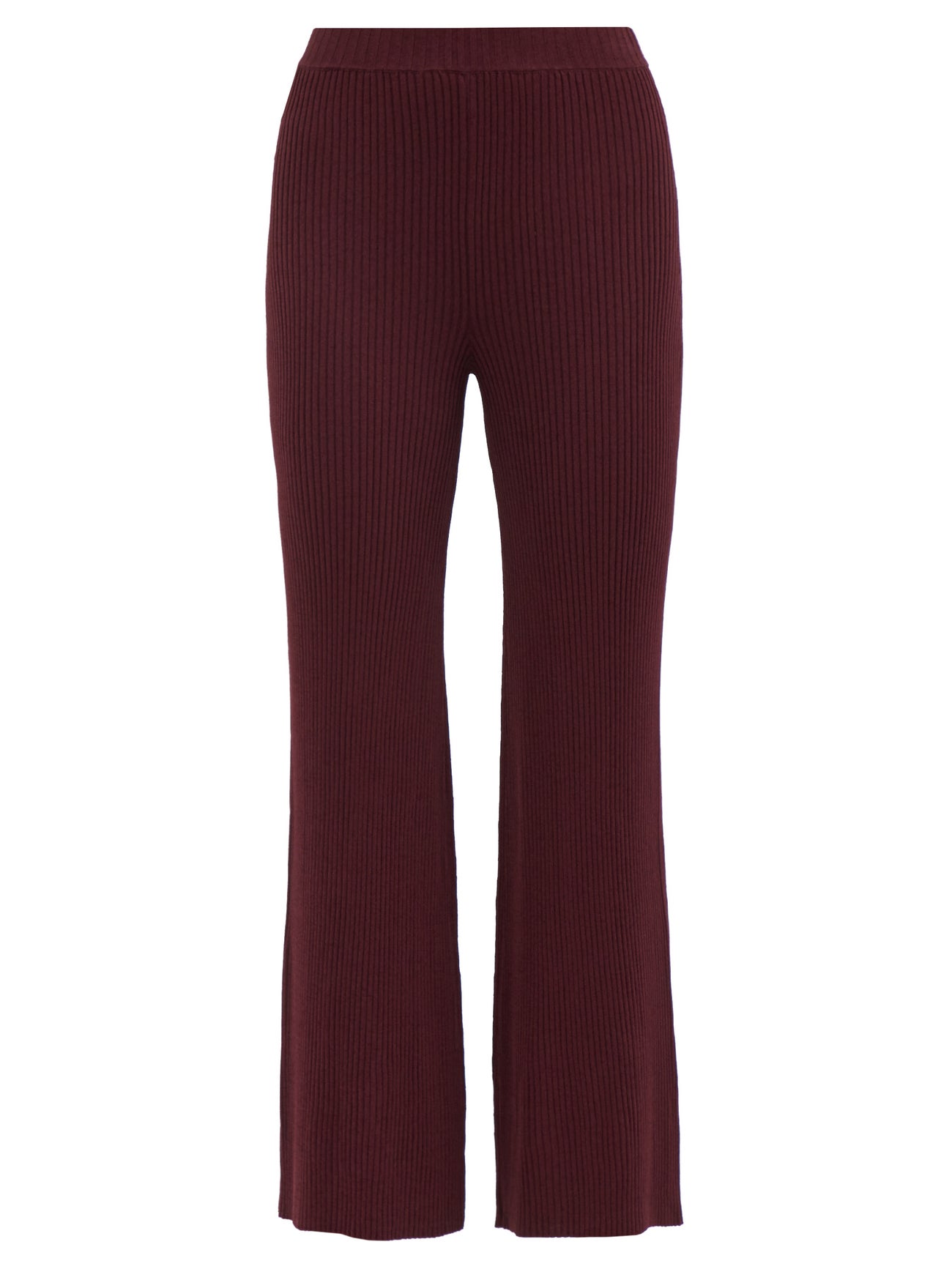 Staud Nash Ribbed Knit Trousers