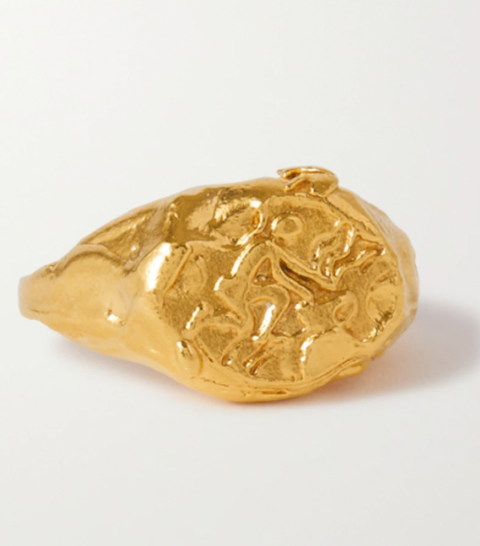 Alighieri Aquarius Gold-Plated Ring