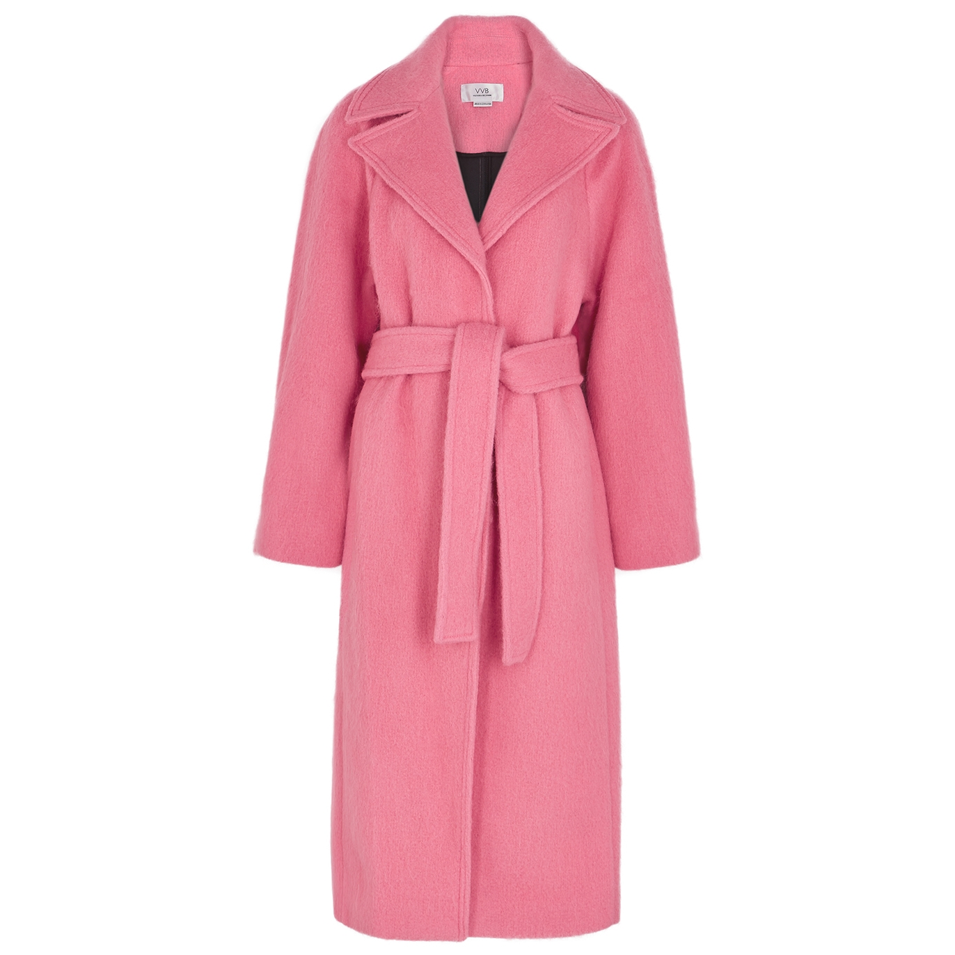 Victoria, Victoria Beckham Pink Brushed Wool-Blend Coat