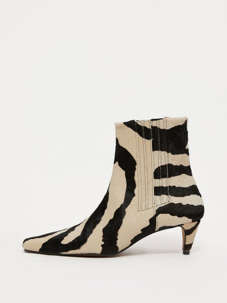 Jigsaw Olivia Heeled Ankle Boot | Zebra