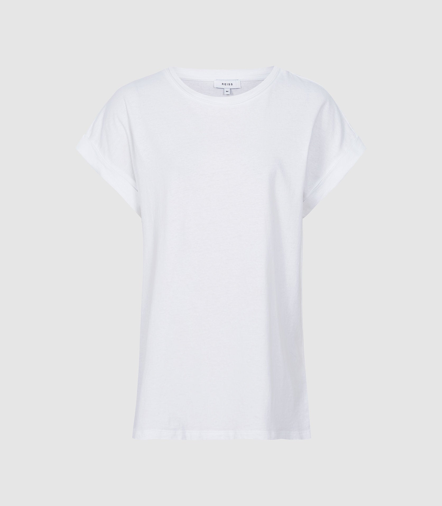 Reiss Tereza White Cotton-Jersey T-Shirt