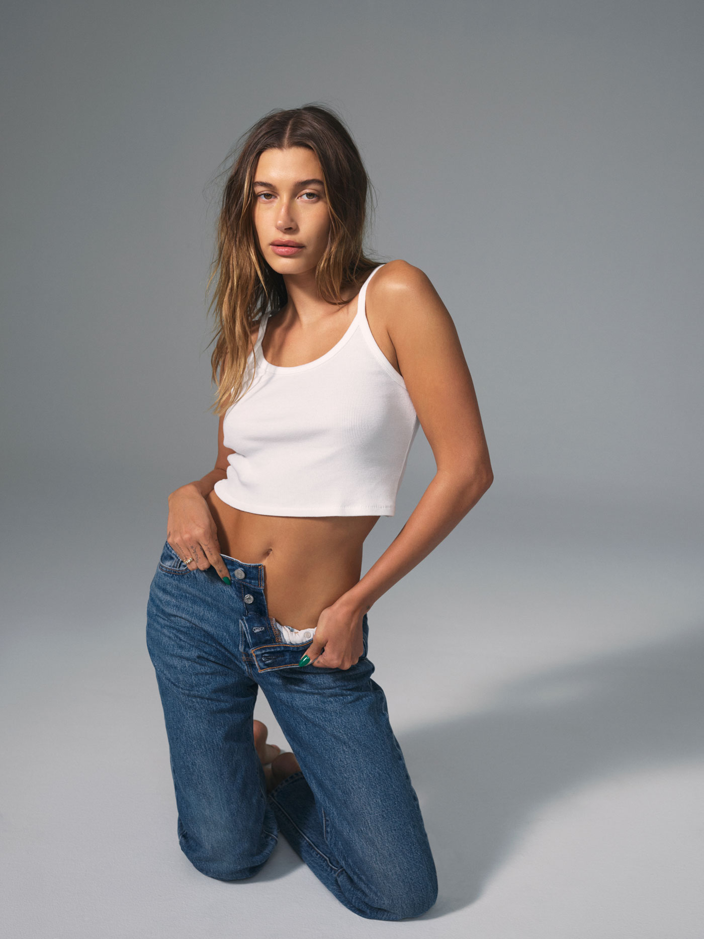 Hailey Bieber Is Already Wearing Brand-New Levi's 501 Jeans | Who What Wear