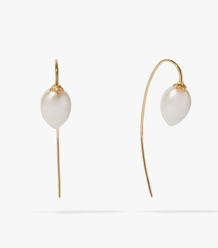 Annoushka 18ct Gold Pearl French Hook Earrings