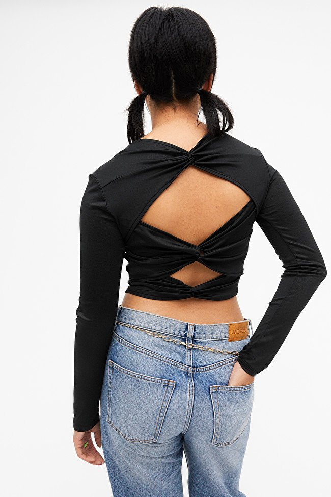 Monki Crop Top With Knots