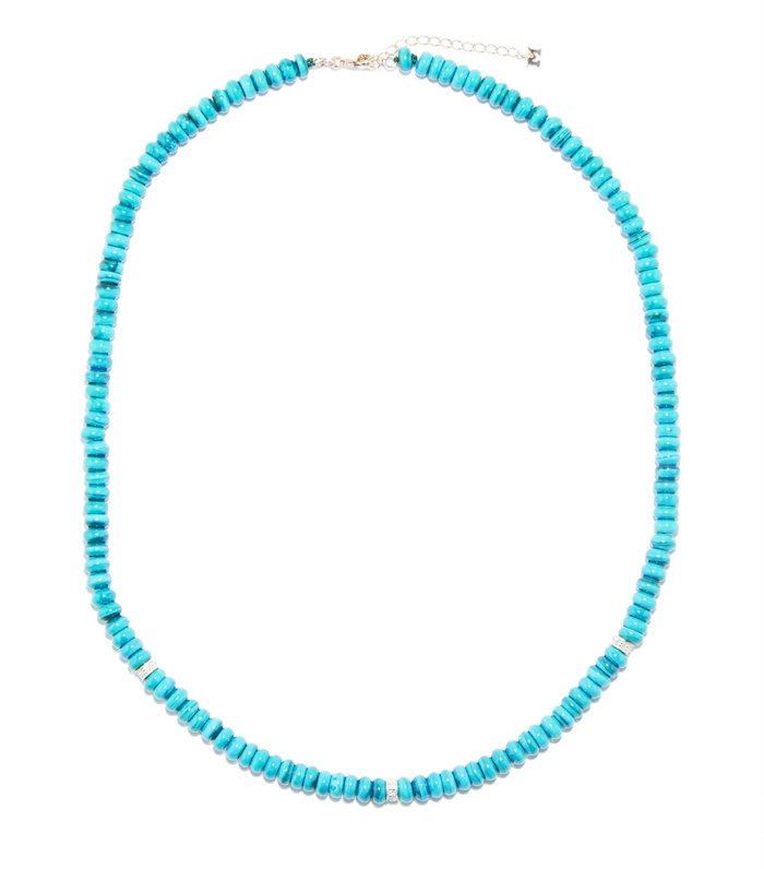 Mateo Diamond, turquoise & 14kt gold necklace
