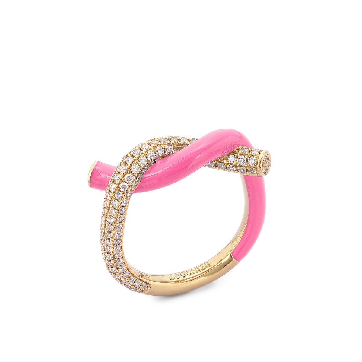 Boochier Fruit Hoops Ring (Neon Pink Enamel)