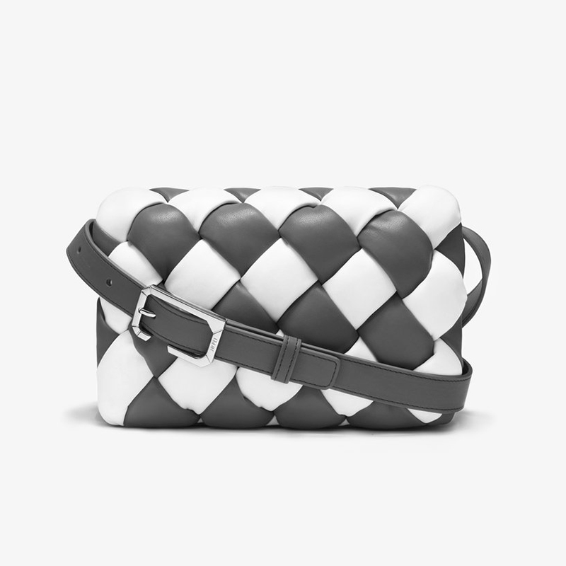 JW Pei Maze Bag White & Dark Gray