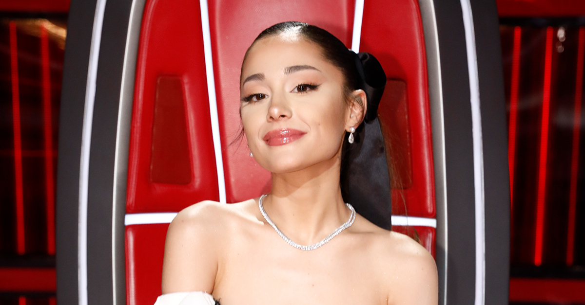 Ariana Grande wore a neon ball gown with winter's most talked-about accessory