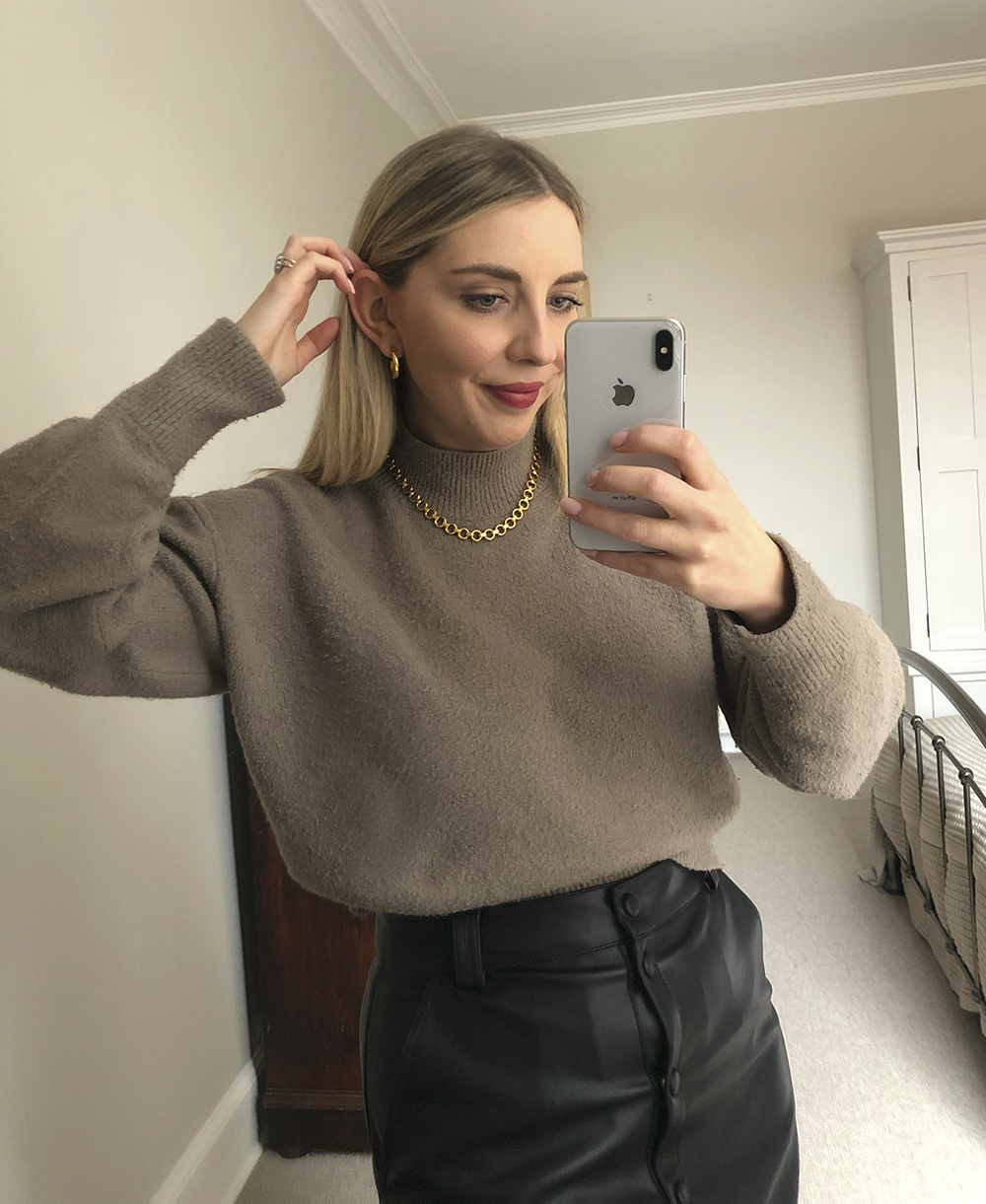 Best Mock Neck Jumpers: Acting Assistant Editor Maxine Eggenberger wears a mock neck jumper from & Other Stories