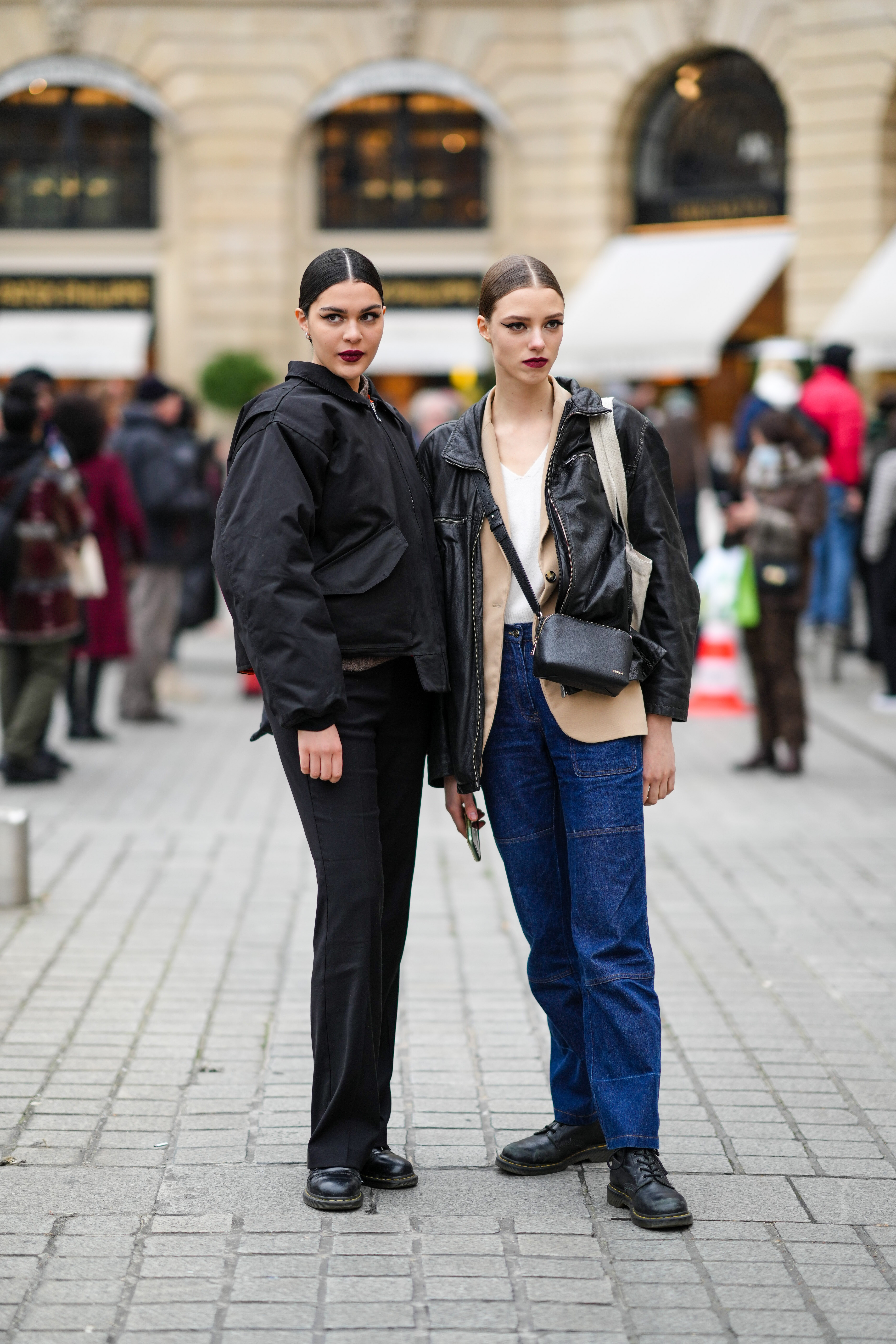 Paris couture street style trends: dark denim