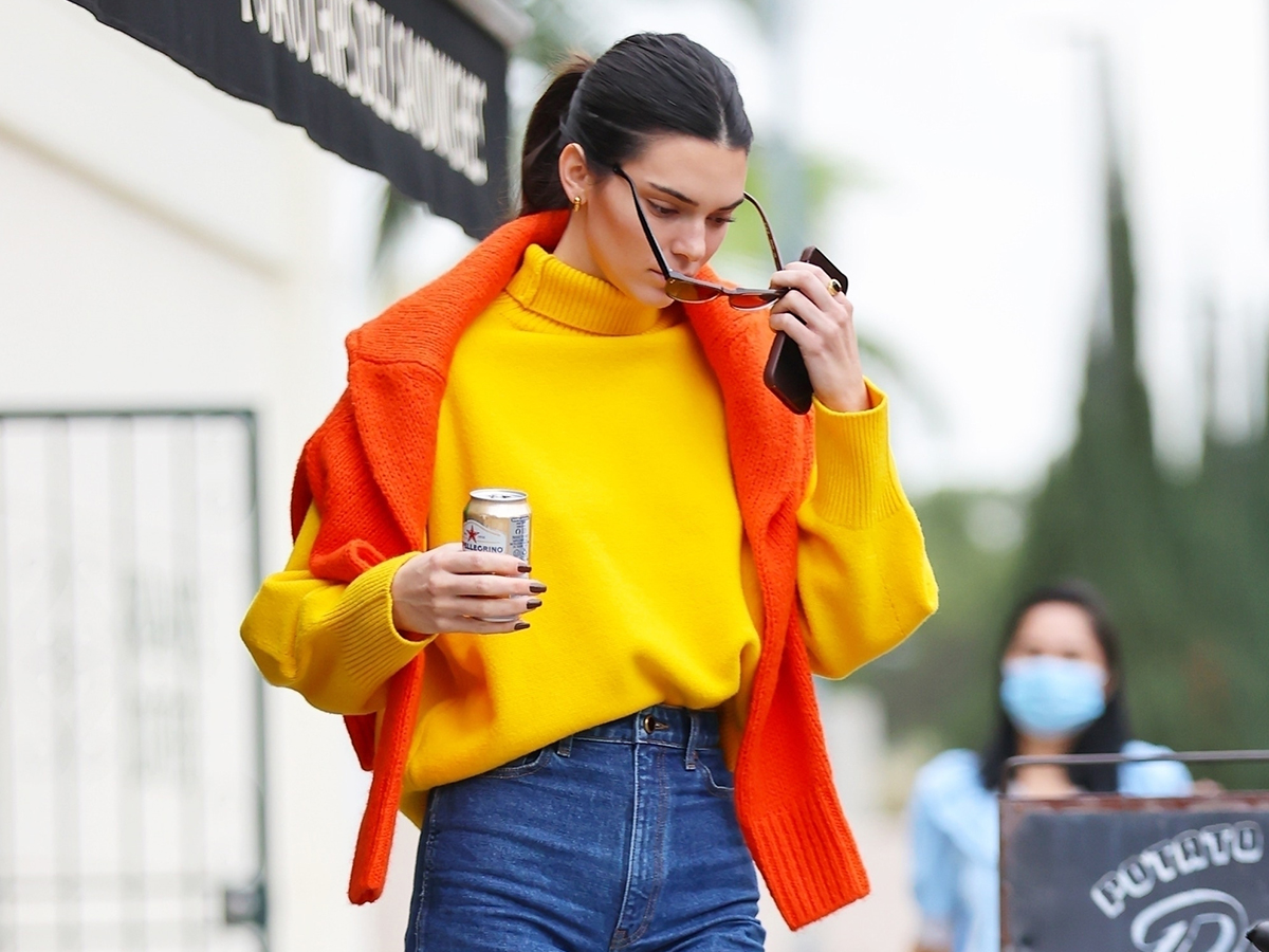 Kendall Jenner Wearing the Saturated Color Trend