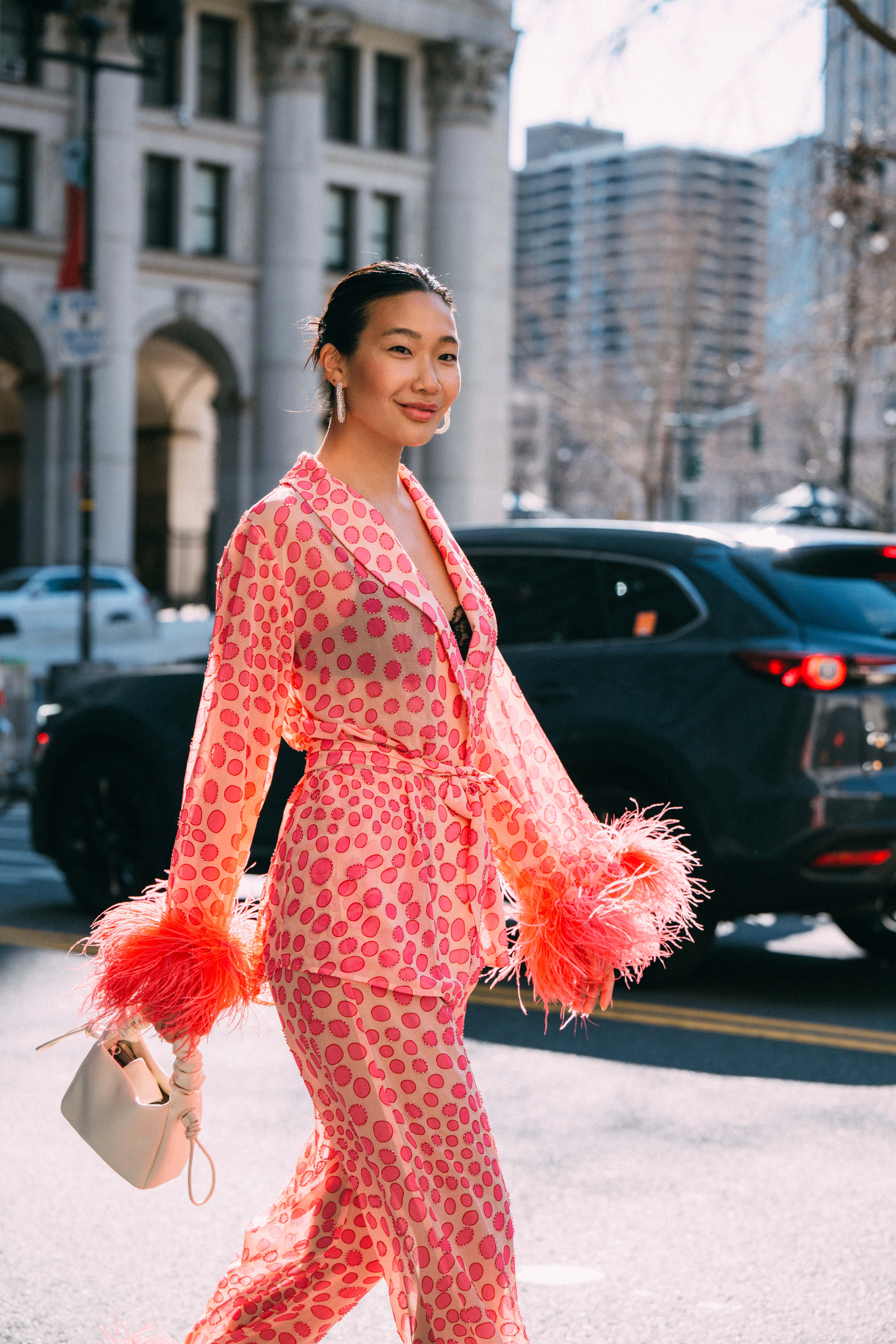 New York Fashion Week Street Style February 2022: Fun Feathers