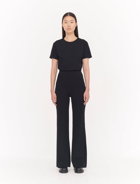 Ninety Percent Structured Organic Cotton Wide Flare Trousers