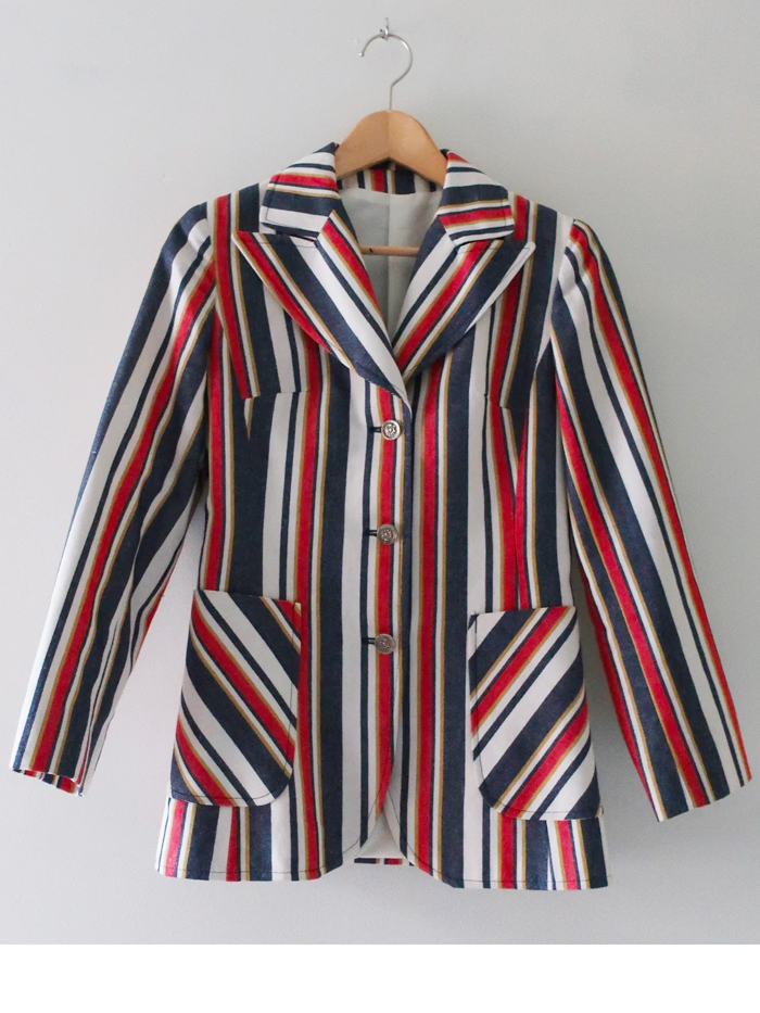 Vintage 1970s Bold Stripe Blazer
