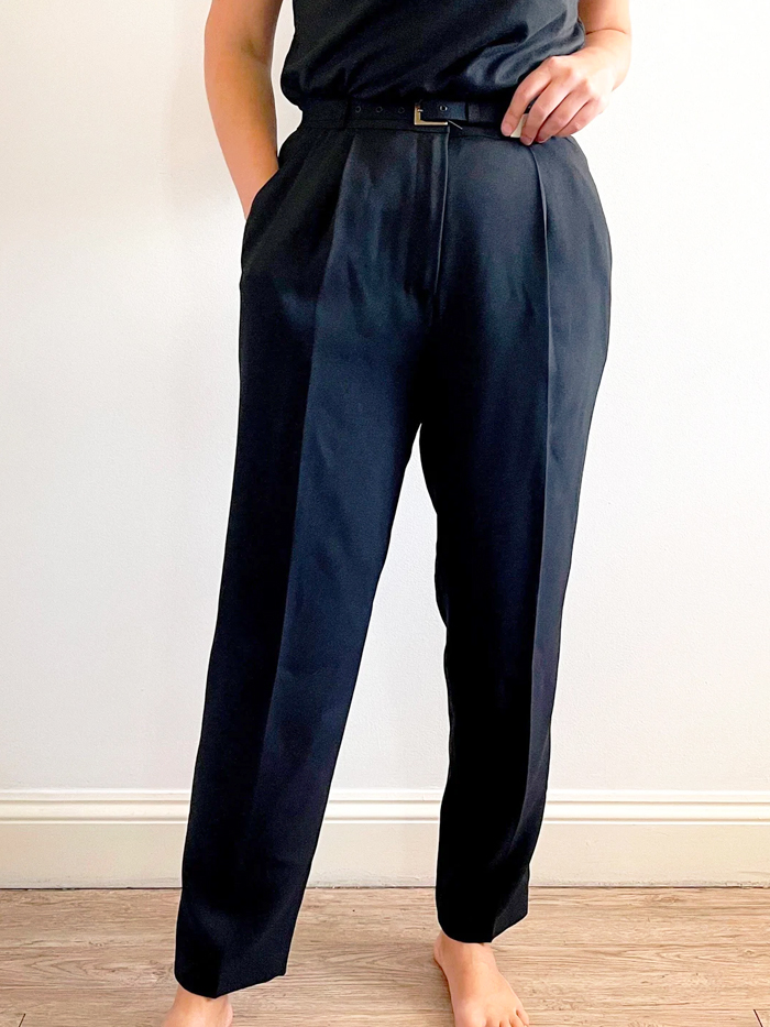 Vintage Smart Black Ladies Trousers