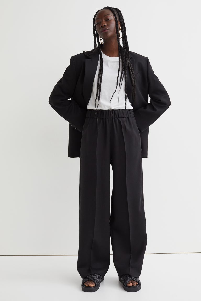 H&M Wide Wool Trousers