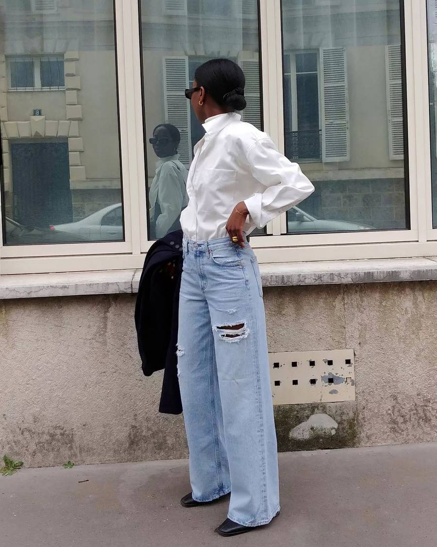 WOMEN FASHION Jeans Boyfriend jeans Worn-in discount 99% Gray 29                  EU Street one boyfriend jeans 