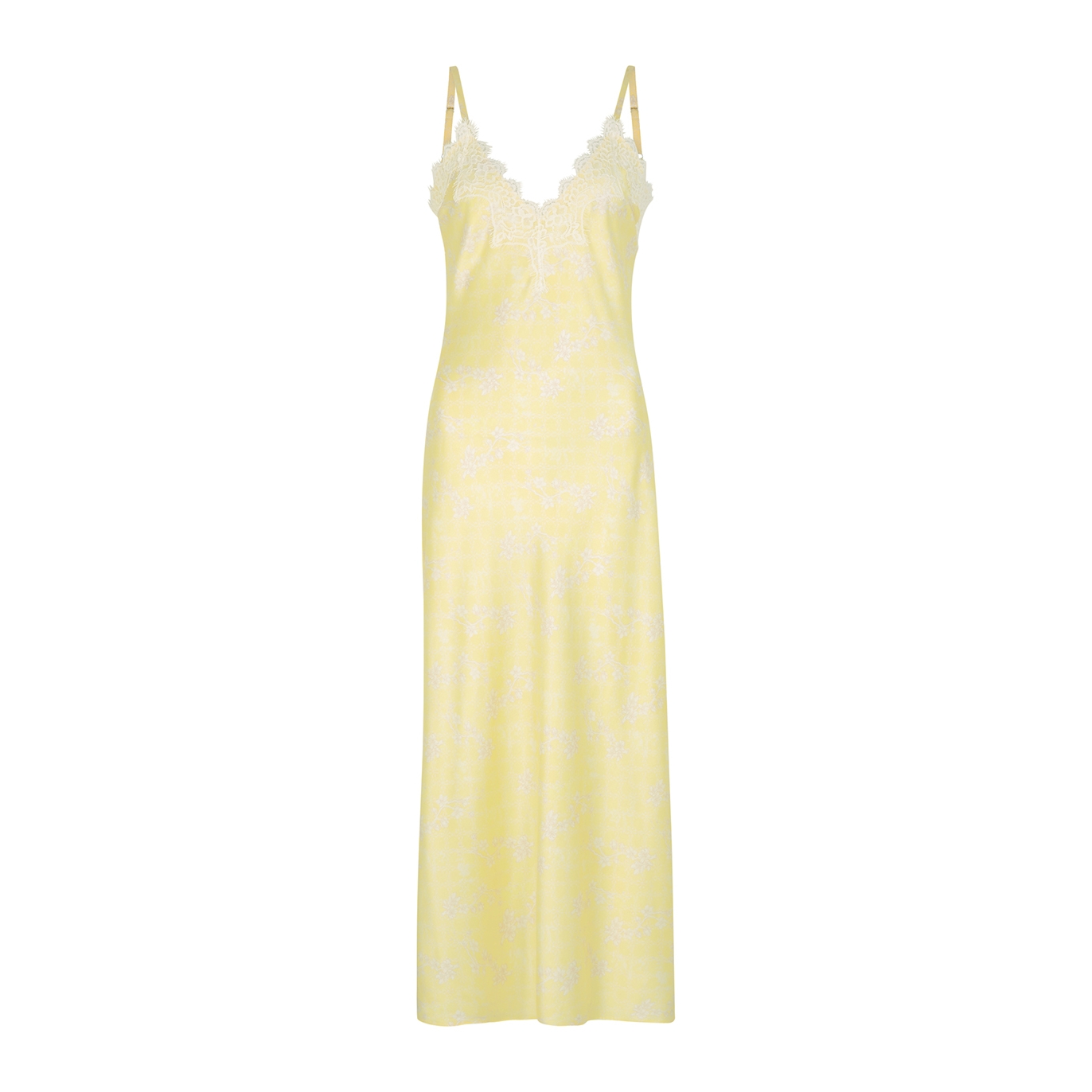 Jessica Russell Flint Blossom Printed Stretch-Silk Slip Dress
