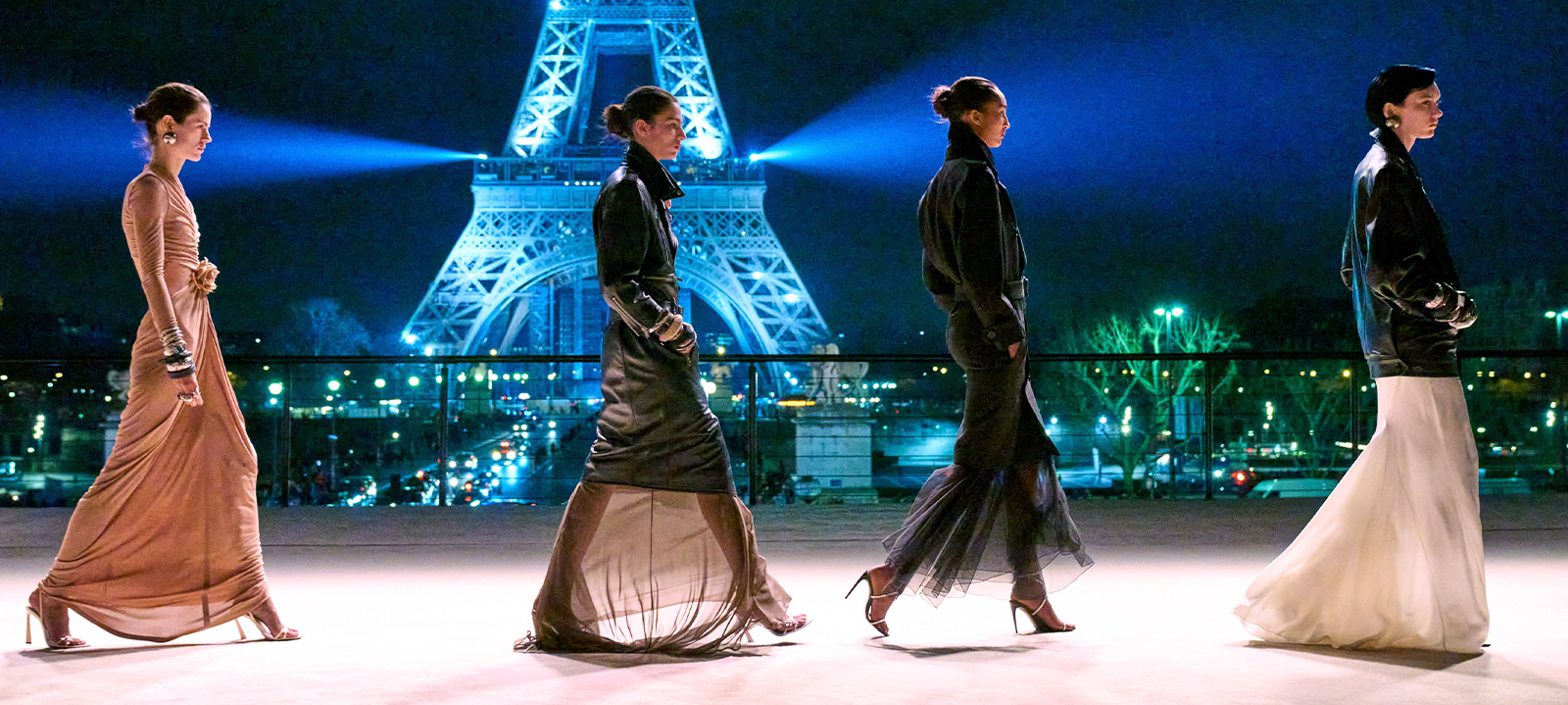 autumn winter 2022 fashion trends: Saint Laurent maxi skirts