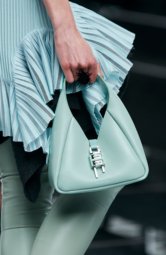 autumn winter 2022 fashion trends: bright bags at Givenchy