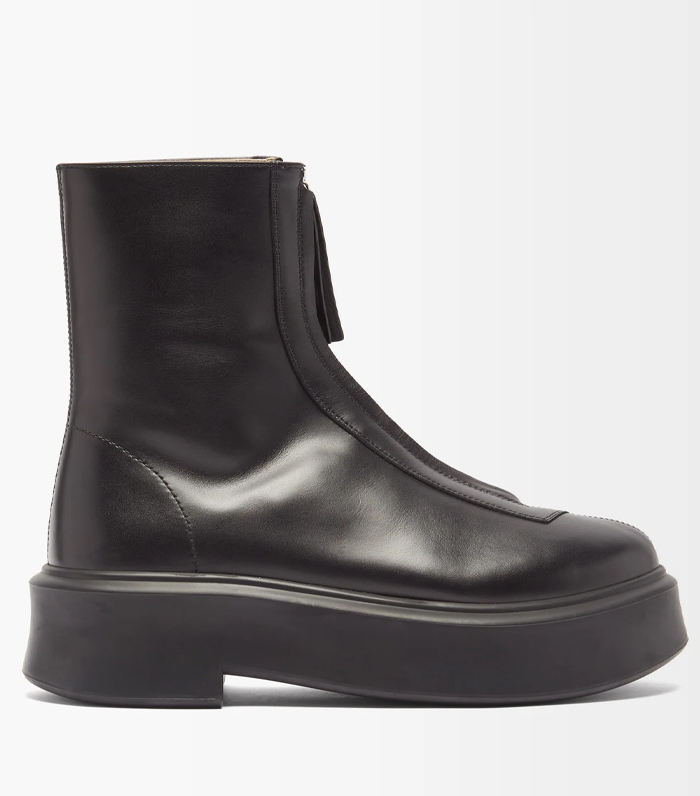 The Row Zip-Front Boots