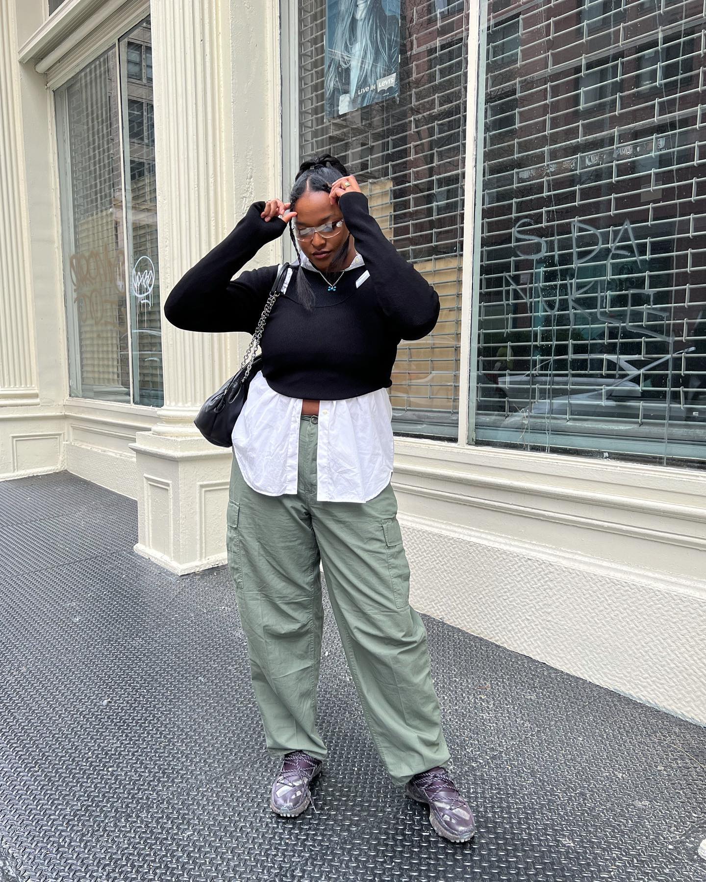 NYC spring fashion staples: cargo pants