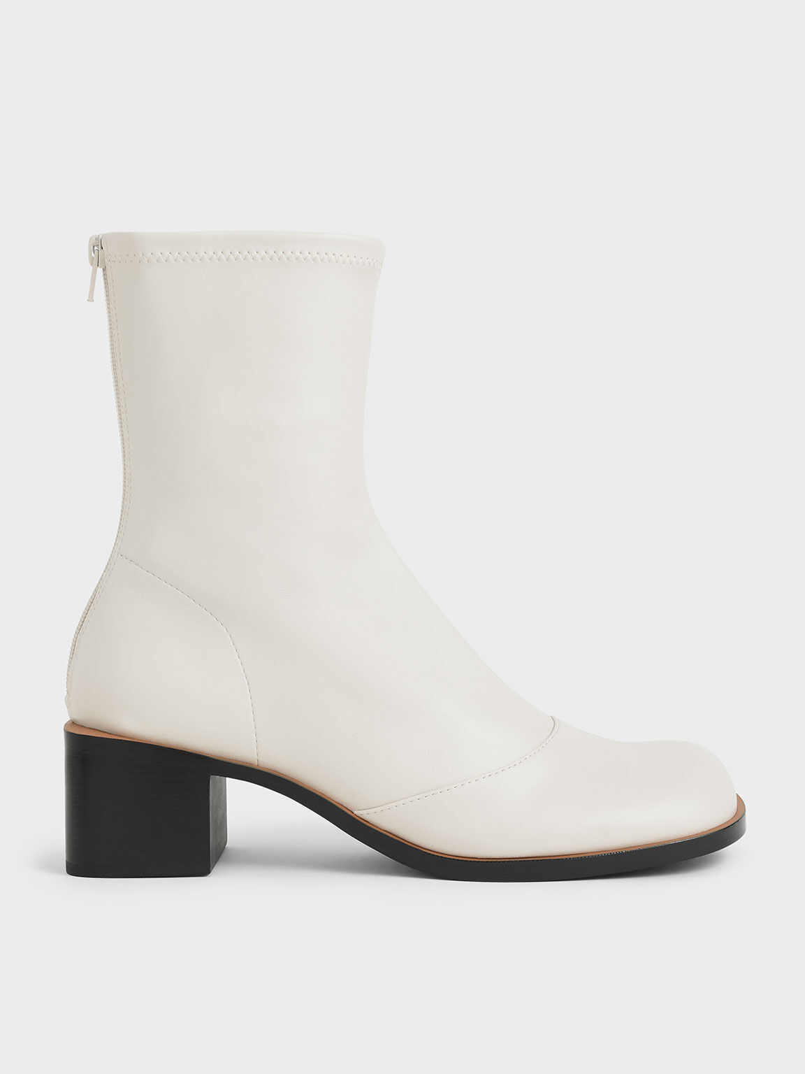 Charles & Keith Stitch Trim Ankle Boots