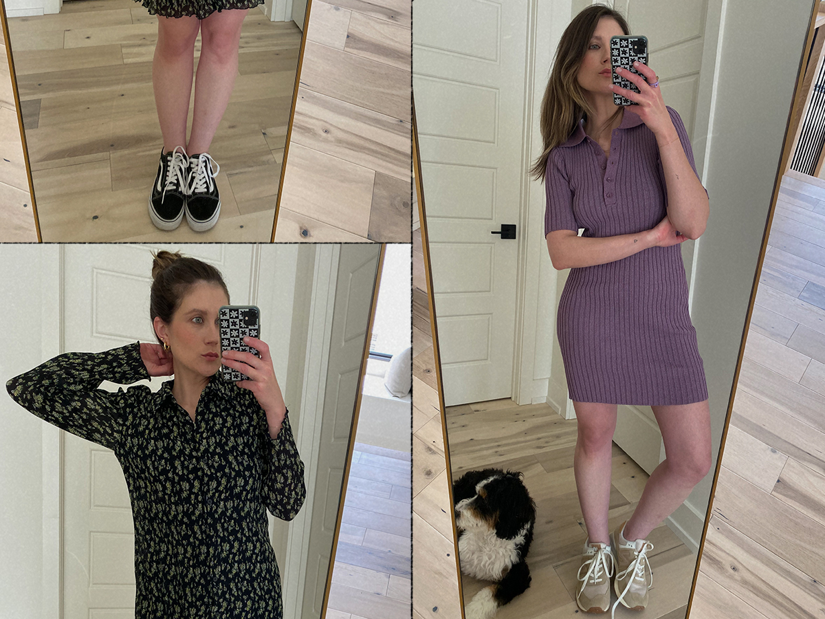 Dress trends with sneakers