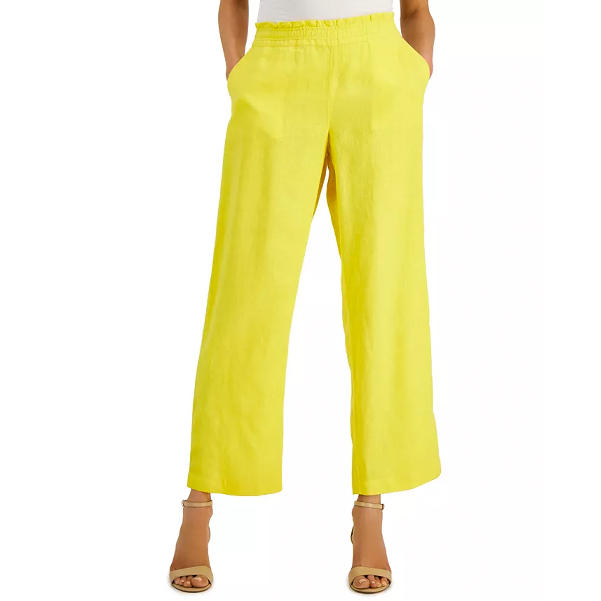 Charter Club Linen Pull-On Pants