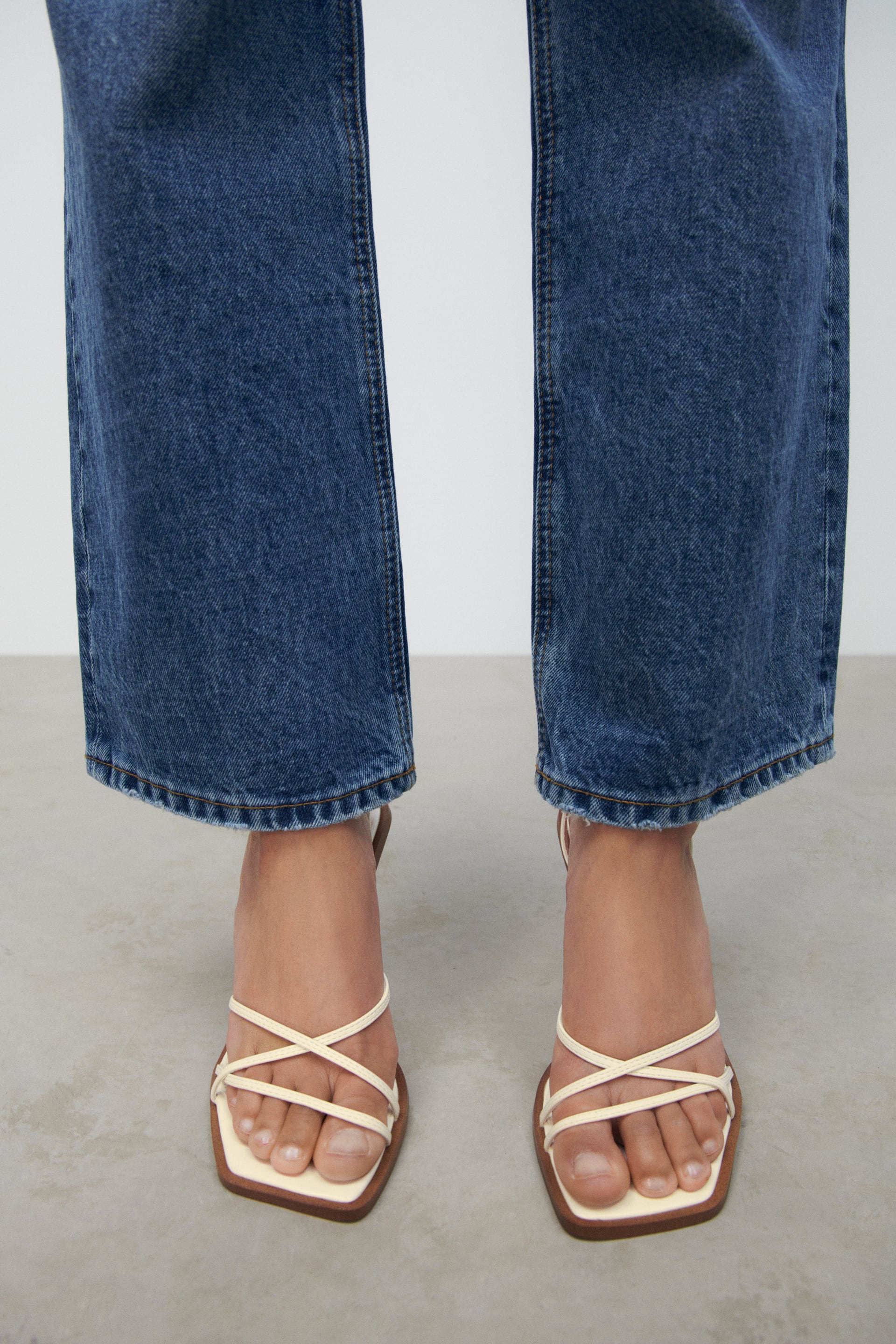 Zara Tie Strap Heeled Sandals