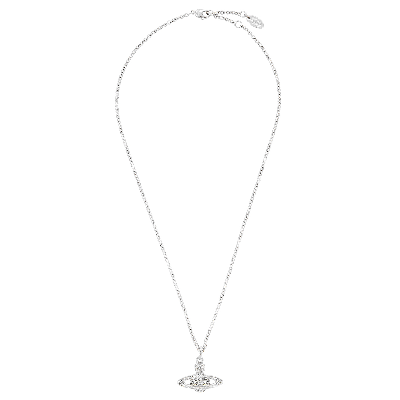 Vivienne Westwood Mini Bas Relief Silver-Tone Orb Necklace