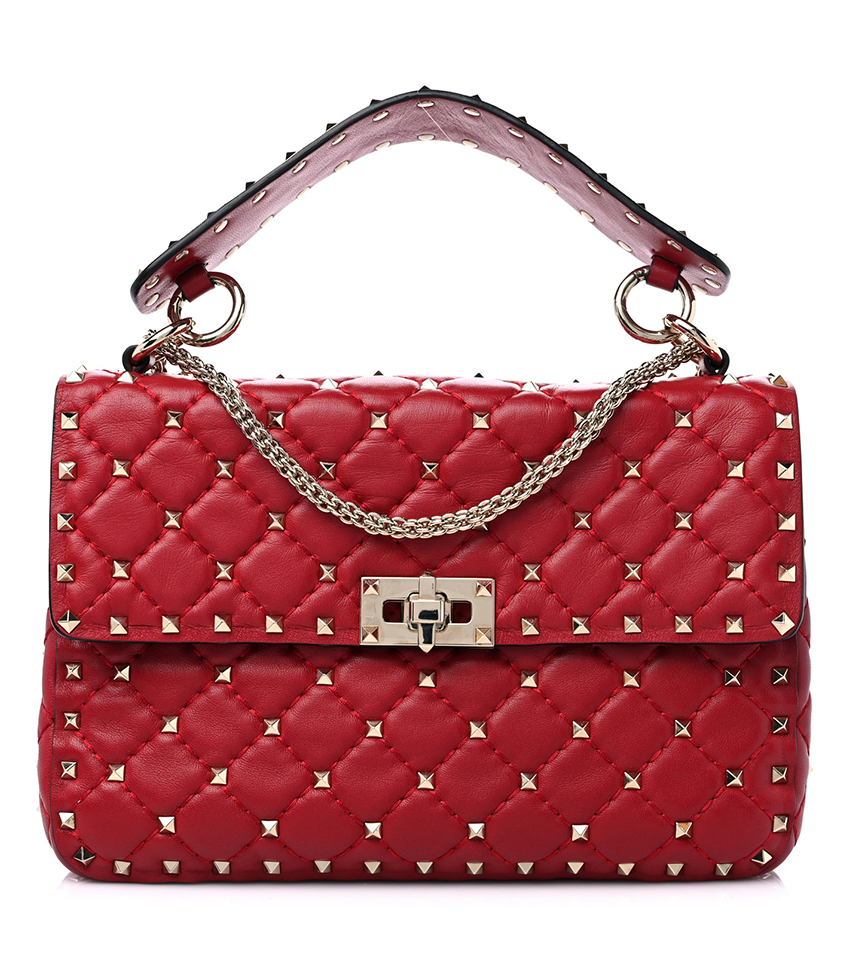 Valentino Supervee Leather Shoulder Bag: Handbags: .com