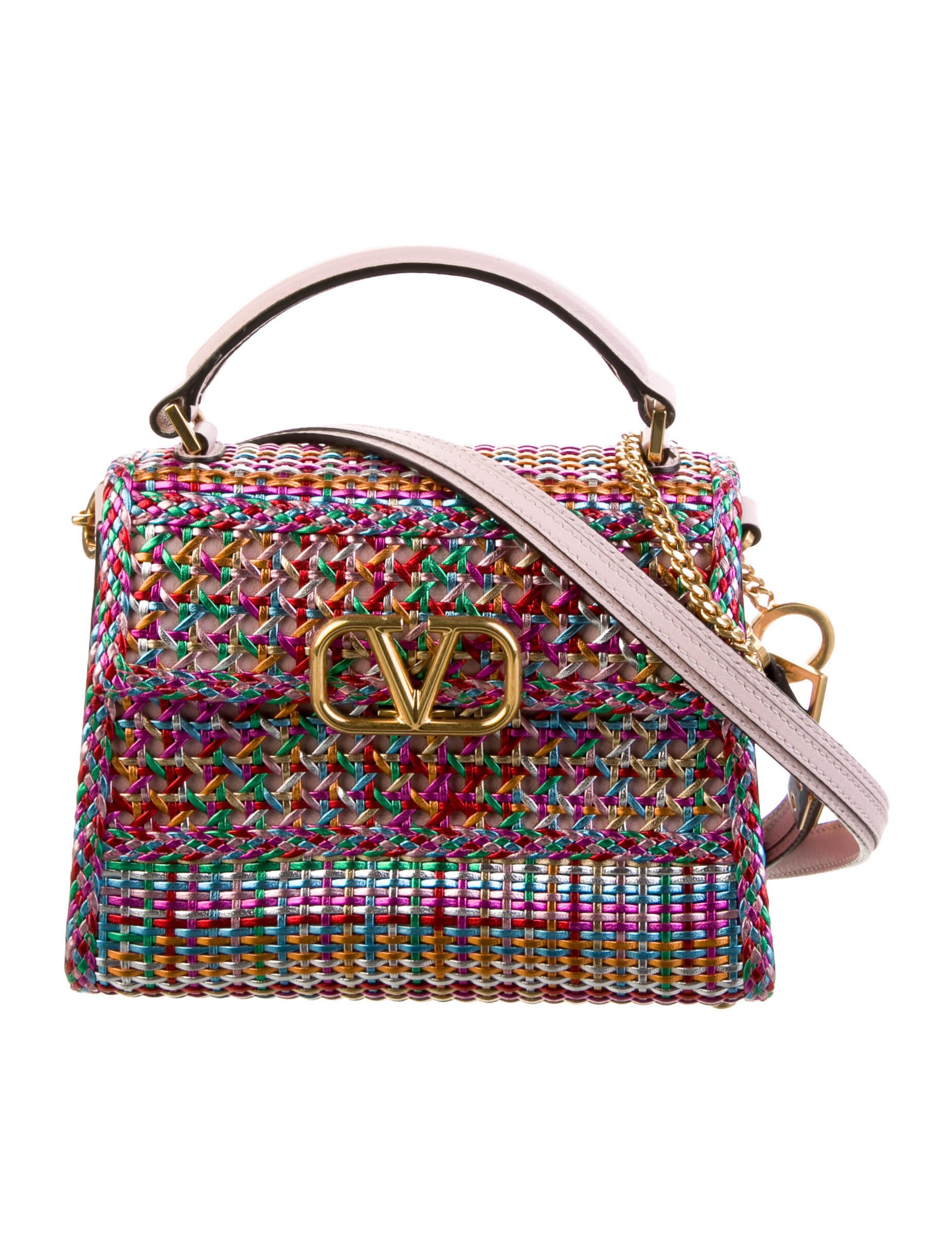 VSLING Mini Crystal-Embellished Top-Handle Bag