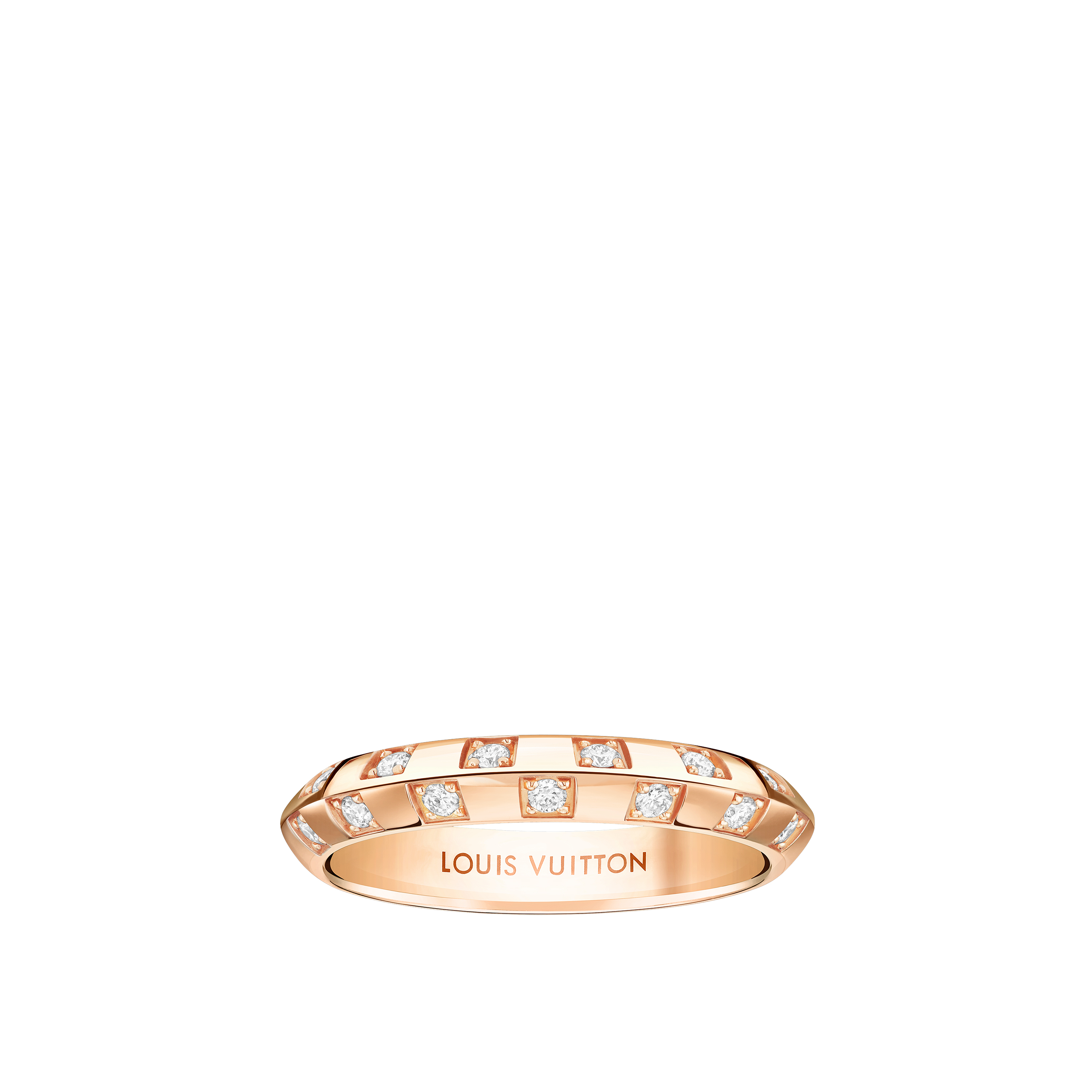 Louis Vuitton LV Diamonds 2.5mm Wedding Band, Pink Gold