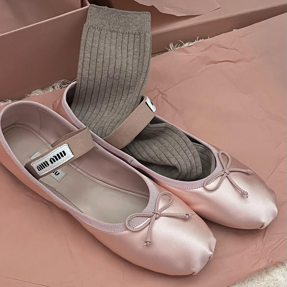 These Miu Miu Satin Ballet Flats Are About to Go Viral