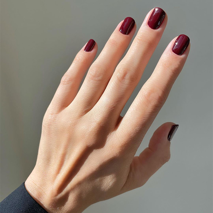 chanel dark red nail polish