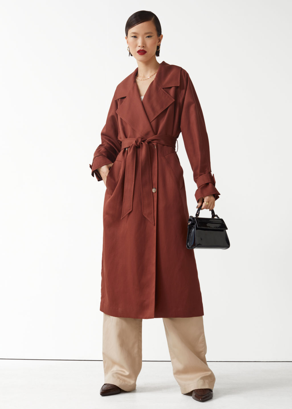 & Other Stories Belted Trench Coat