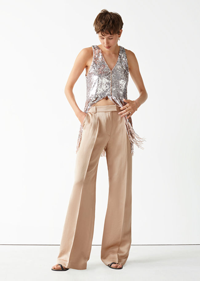 & Other Stories Straight Low Waist Trousers