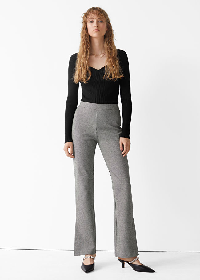 & Other Stories Fitted Side Slit Trousers