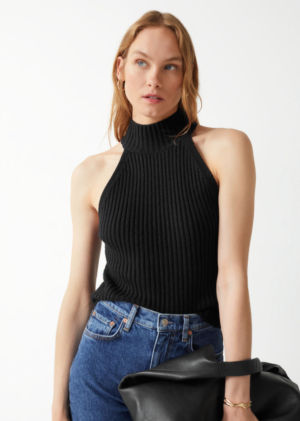 & Other Stories Sleeveless Turtleneck Knit Top